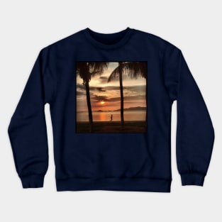 Beach book landscape Crewneck Sweatshirt